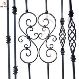 1/2” x 44” Satin Black ORB Hollow Iron S Scroll Balusters